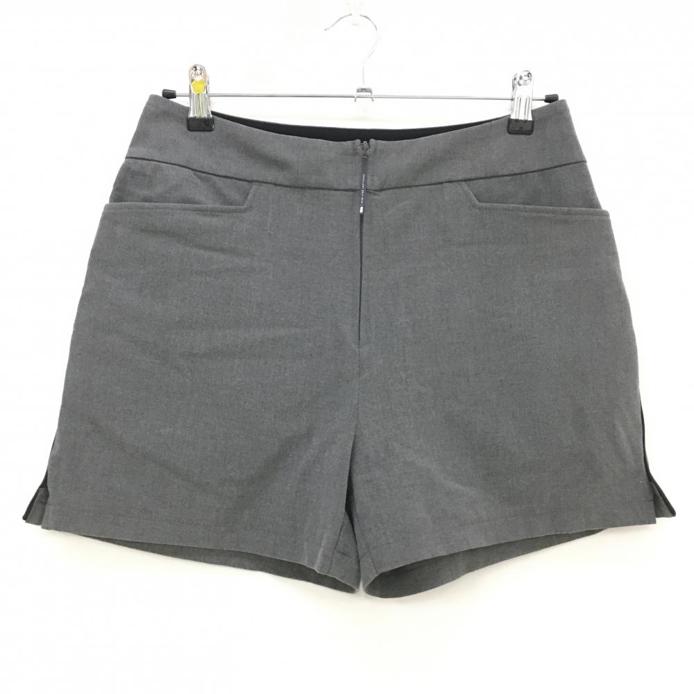 【超美品】プーマ ショートパンツ グレー×黒 サイドパイピングライン レディース XL ゴルフウェア PUMA