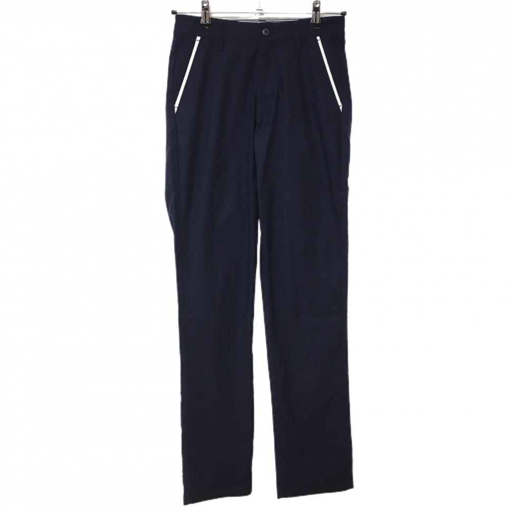 【超美品】フットジョイ パンツ 白×ネイビー ポケットライン シンプル  レディース S ゴルフウェア FootJoy