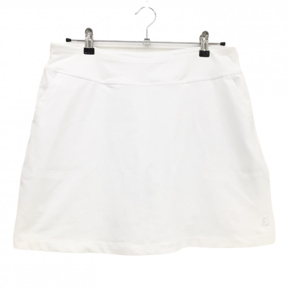 フットジョイ スカート 白 シンプル 内側インナーパンツ レディース XL ゴルフウェア FootJoy