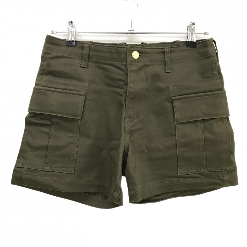 【美品】マークアンドロナ ショートパンツ カーキ サイドポケット レディース M ゴルフウェア MARK＆LONA