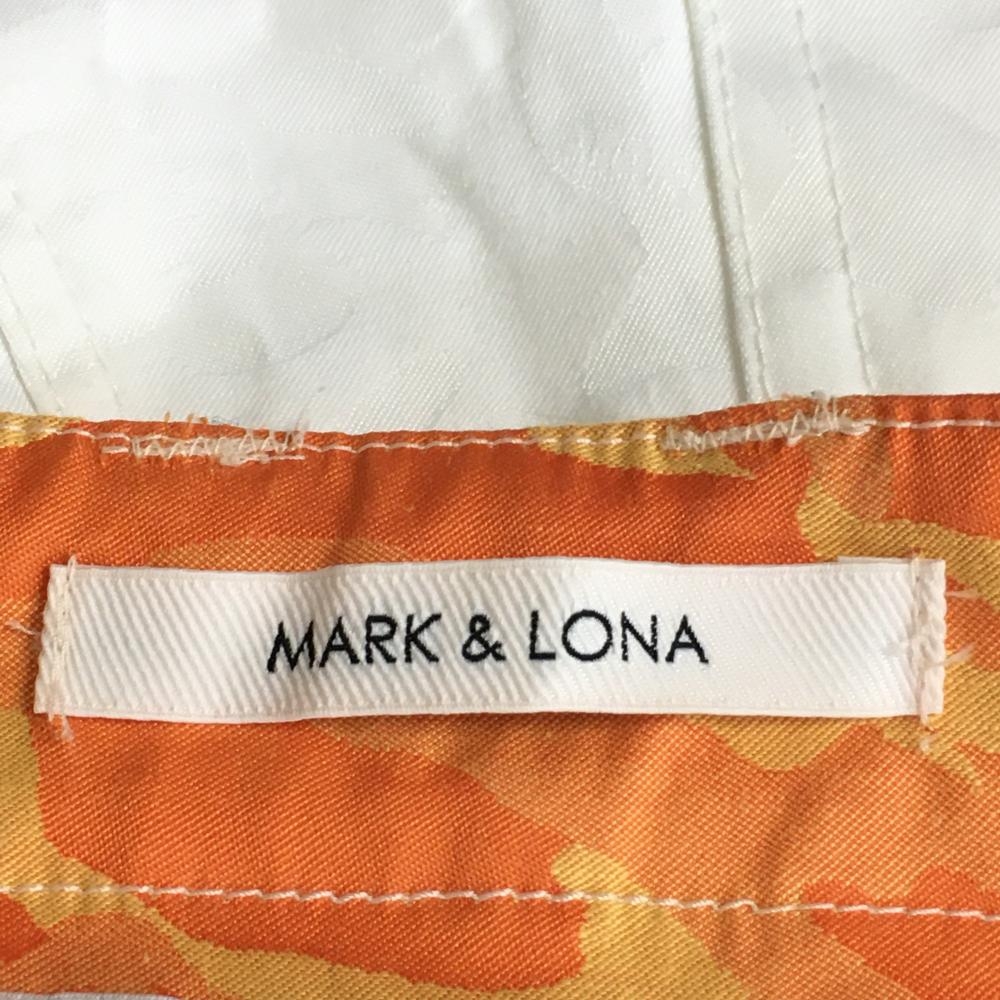 MARK＆LONA マークアンドロナ スカート 白×オレンジ 迷彩×スカル織り