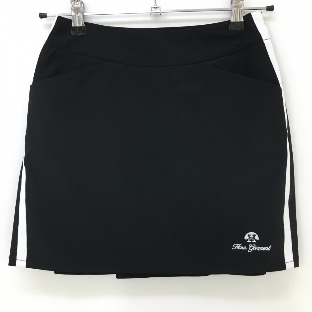 【超美品】ホーンガーメント スカート 黒×白 サイドライン マークアンドロナ レディース 36 ゴルフウェア 2022年モデル MARK＆LONA