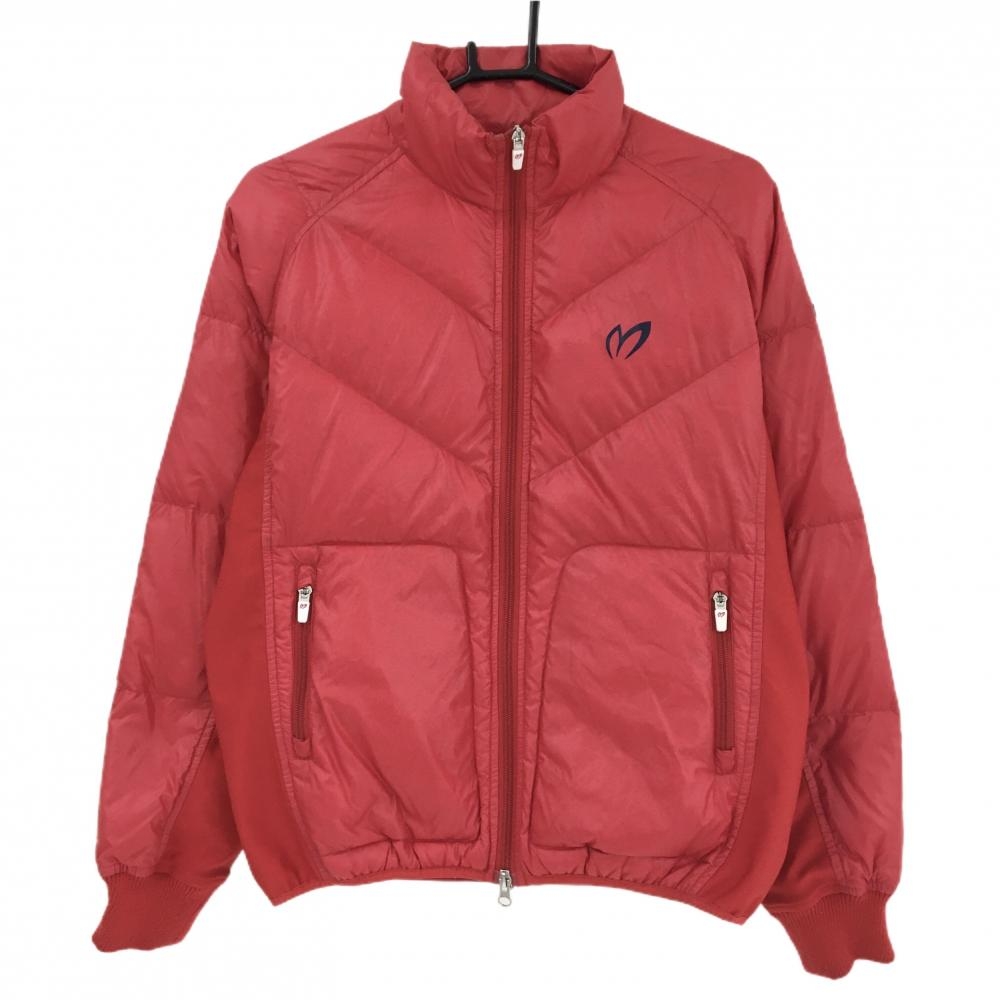 マスターバニー ダウン切替ジャケット レッド 袖下・サイド切替 レディース 2(L) ゴルフウェア MASTER BUNNY EDITION