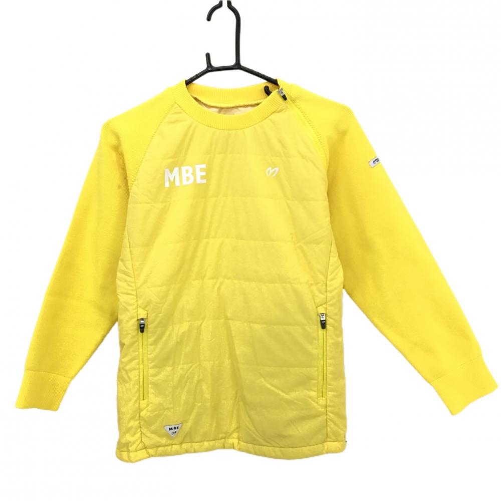 マスターバニー 異素材スニード イエロー 袖ニット 肩ジップ ブルゾン  レディース 1(M) ゴルフウェア MASTER BUNNY EDITION