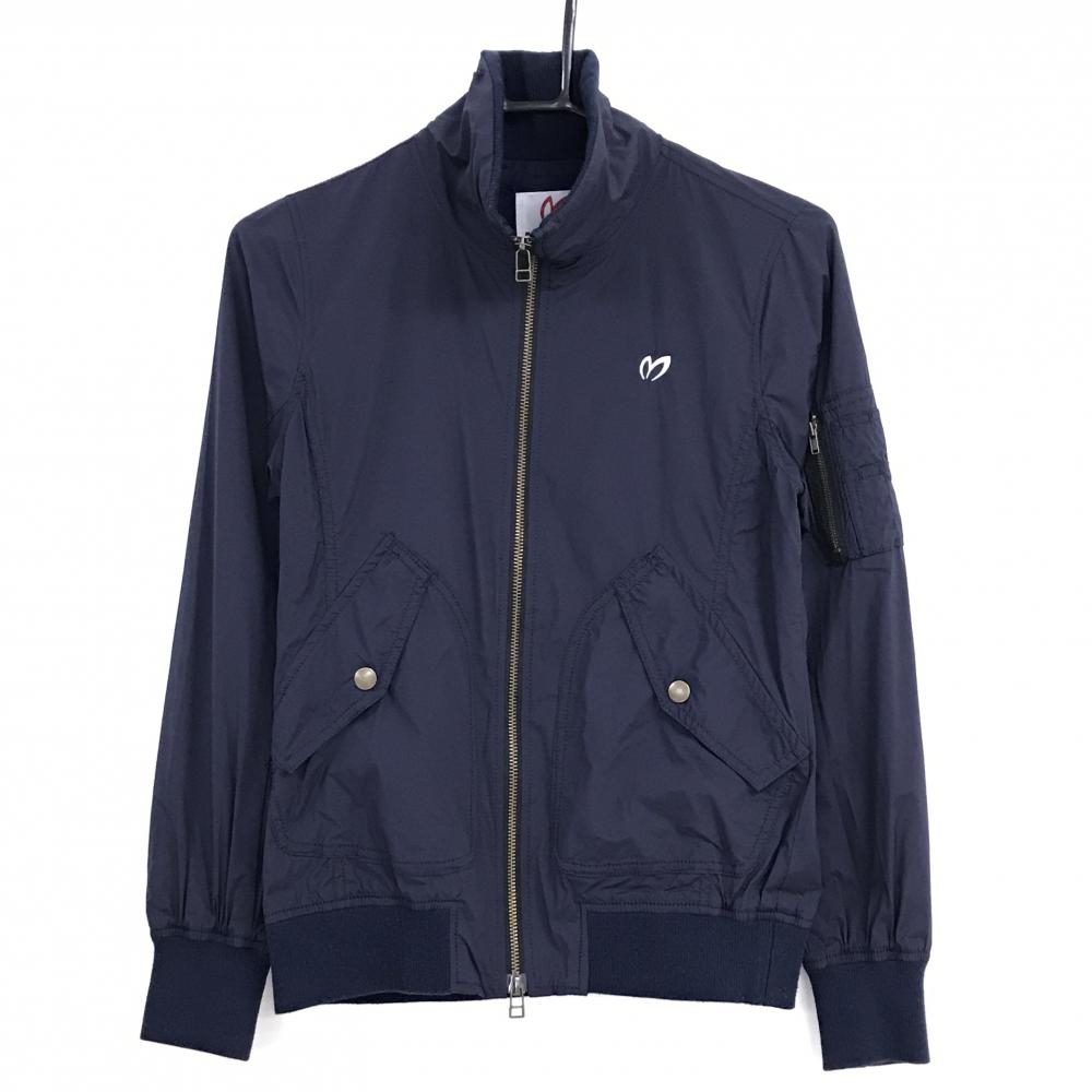 マスターバニー ナイロンジャケット ネイビー ティー装着可  レディース 0(S) ゴルフウェア MASTER BUNNY EDITION