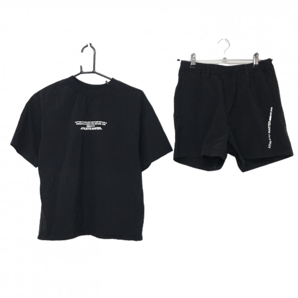 【美品】マスターバニー セットアップ(半袖スニード×ショートパンツ) 黒×白  レディース 0(S) ゴルフウェア MASTER BUNNY EDITION