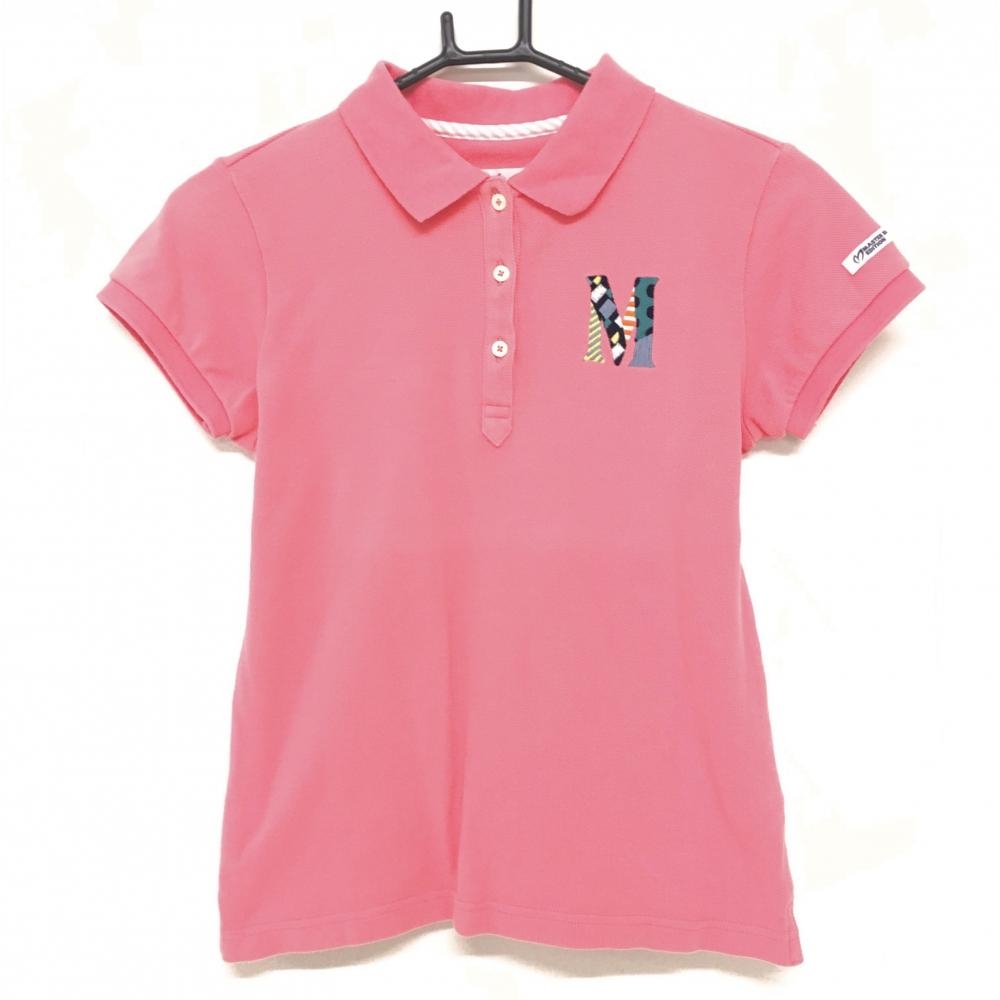 マスターバニー 半袖ポロシャツ ピンク コットン100％ 日本製  レディース 0(Ｓ) ゴルフウェア MASTER BUNNY EDITION
