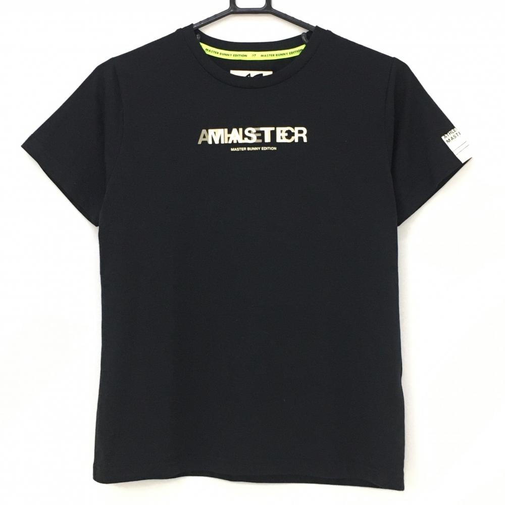 【美品】マスターバニー Tシャツ 黒 プリント  レディース 1(M) ゴルフウェア MASTER BUNNY EDITION