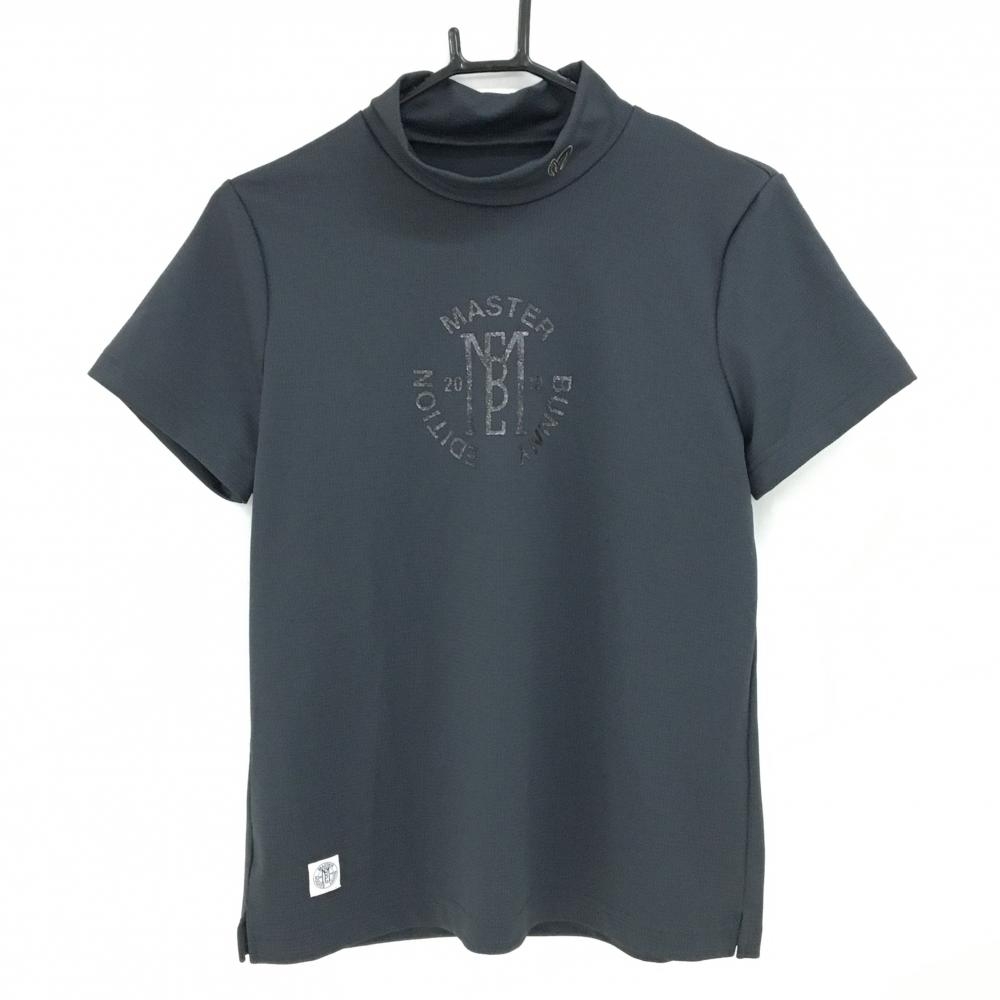 【超美品】マスターバニー 半袖ハイネックシャツ ダークグレー  レディース 2(L) ゴルフウェア 2024年モデル MASTER BUNNY EDITION