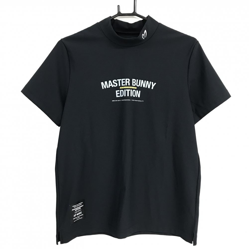 【超美品】マスターバニー 半袖ハイネックシャツダークネイビー×グレー レディース 2(L) ゴルフウェア 2024年モデル MASTER BUNNY EDITION
