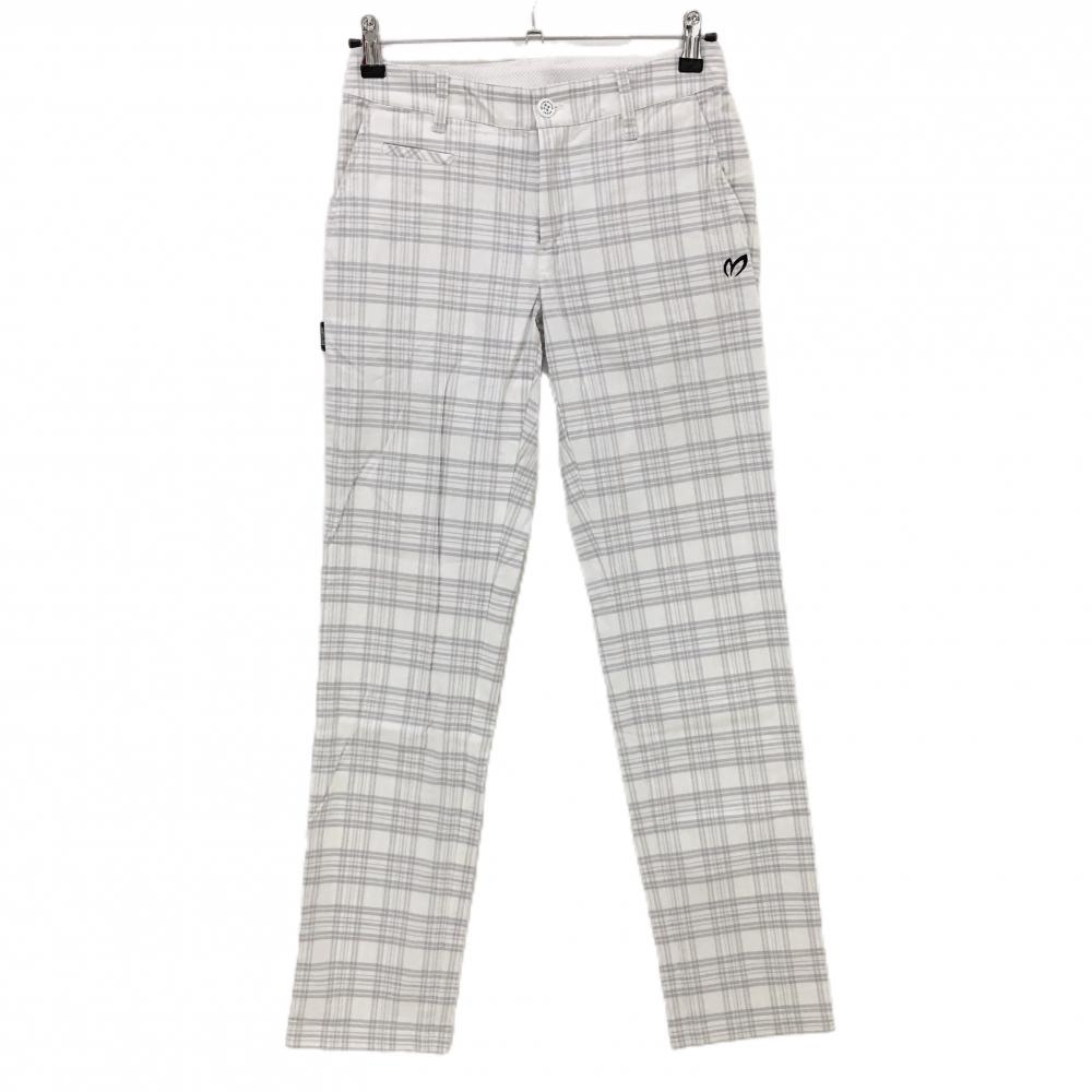 マスターバニー パンツ 白×ライトグレー チェック レディース 0(S) ゴルフウェア MASTER BUNNY EDITION