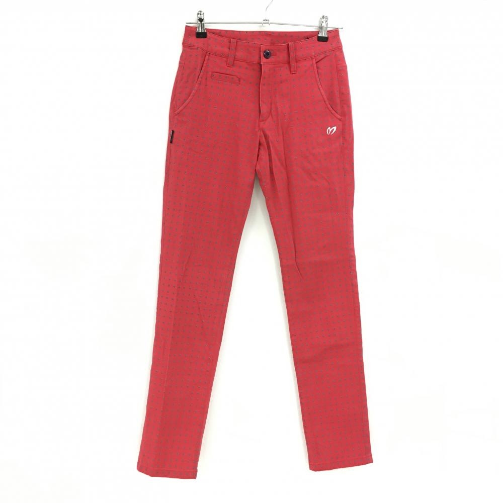 マスターバニー パンツ レッド×ネイビー 小花柄 レディース 0(S) ゴルフウェア MASTER BUNNY EDITION