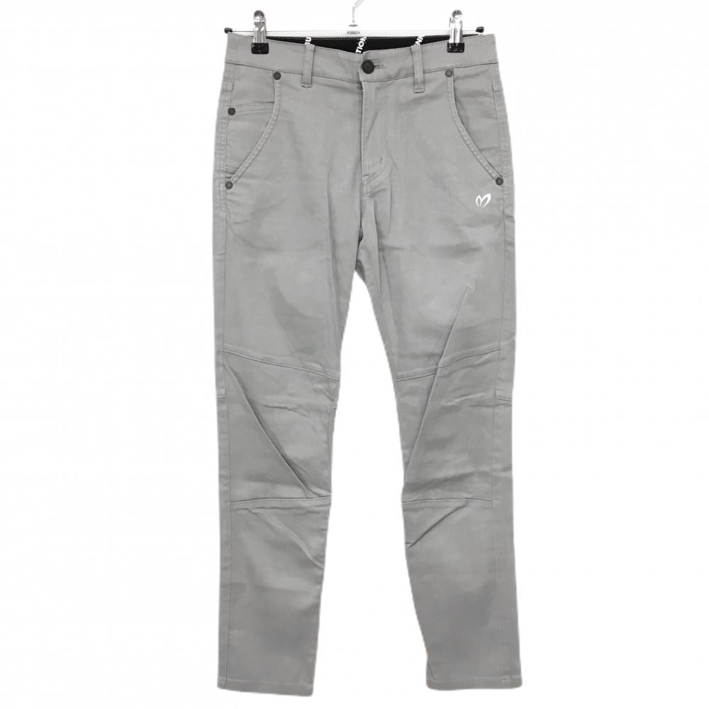 マスターバニー パンツ グレー ロゴ白 ストレッチ レディース 0(S) ゴルフウェア MASTER BUNNY EDITION
