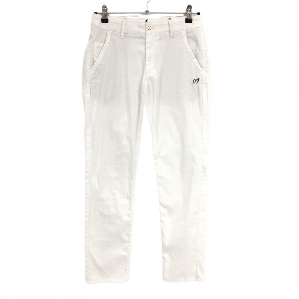 【美品】マスターバニー パンツ 白 ストレッチ  レディース 1(M) ゴルフウェア MASTER BUNNY EDITION