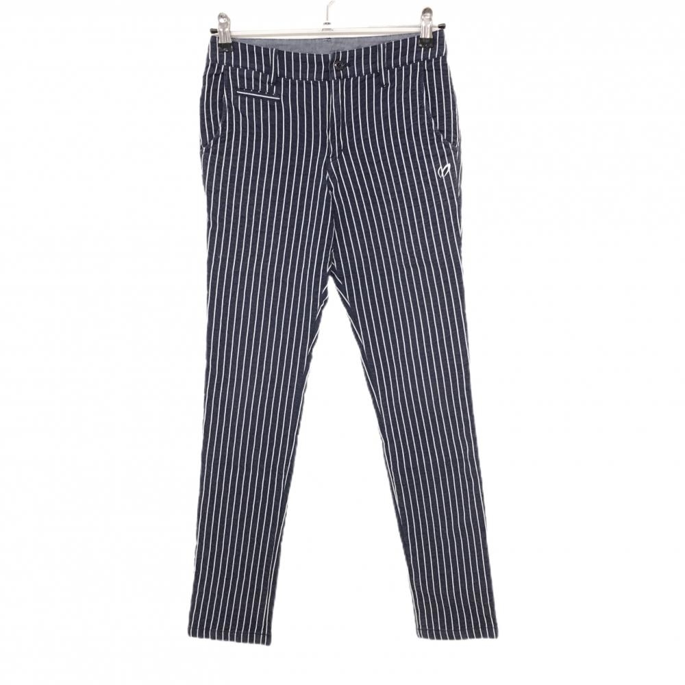 マスターバニー パンツ ネイビー×白 ストライプ レディース 1(M) ゴルフウェア MASTER BUNNY EDITION