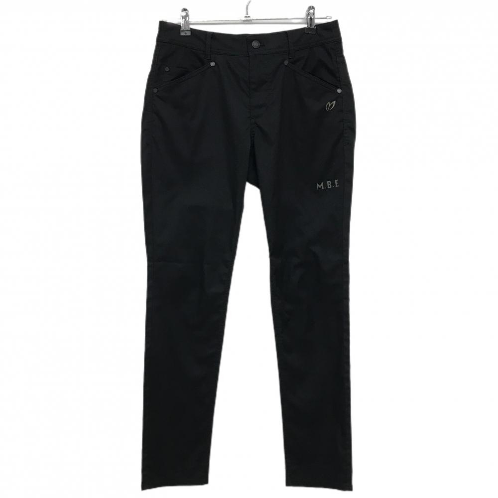 【美品】マスターバニー パンツ 黒 ベルト部ポケット着脱可 ストレッチ レディース 1(M) ゴルフウェア 2025年モデル MASTER BUNNY EDITION