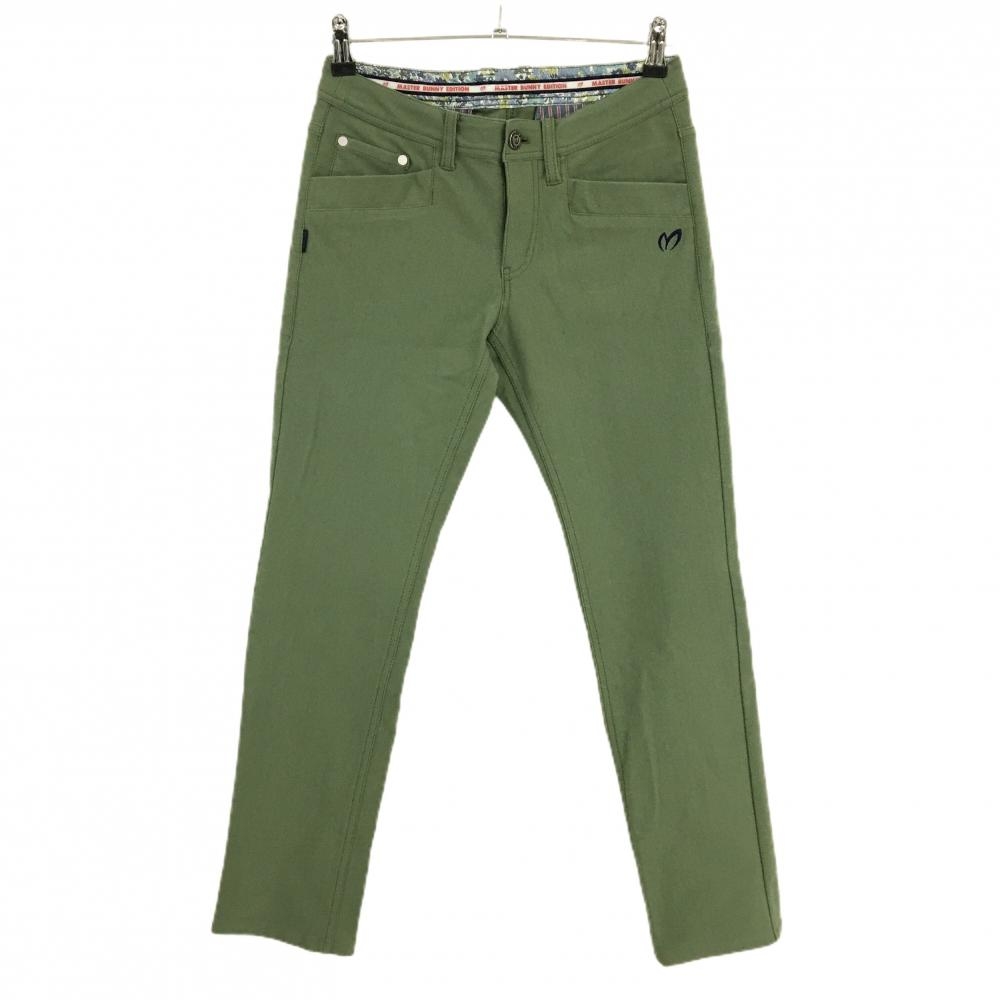 マスターバニー パンツ カーキ ロゴネイビー 織生地 ストレッチ レディース 0(S) ゴルフウェア MASTER BUNNY EDITION