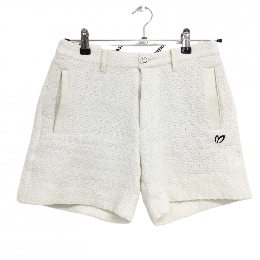 マスターバニー ショートパンツ 白 ツイード風 レディース S ゴルフウェア MASTER BUNNY EDITION
