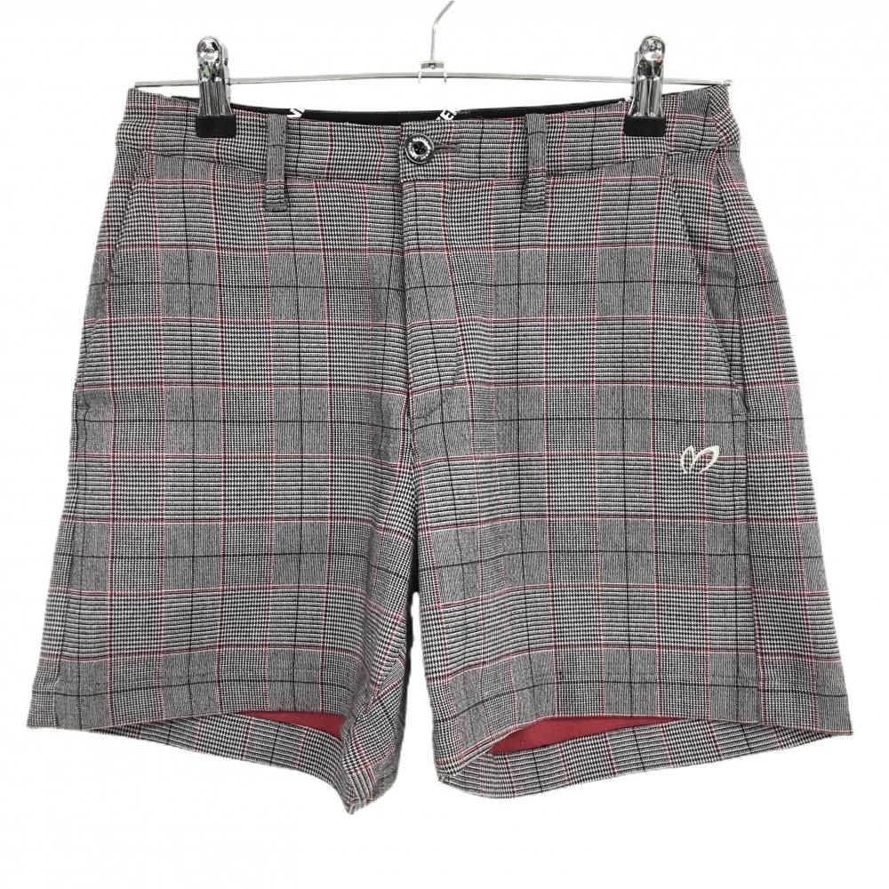 【超美品】マスターバニー ショートパンツ グレー×レッド グレンチェック 10周年 レディース 00(XS) ゴルフウェア MASTER BUNNY EDITION