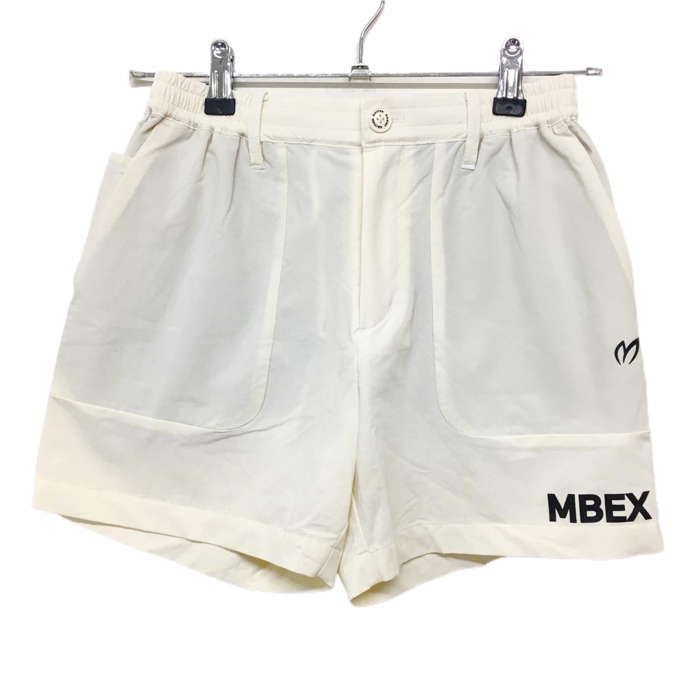 【美品】マスターバニー ショートパンツ　アイボリー ストレッチ ウエストゴム レディース 1(M) ゴルフウェア MASTER BUNNY EDITION