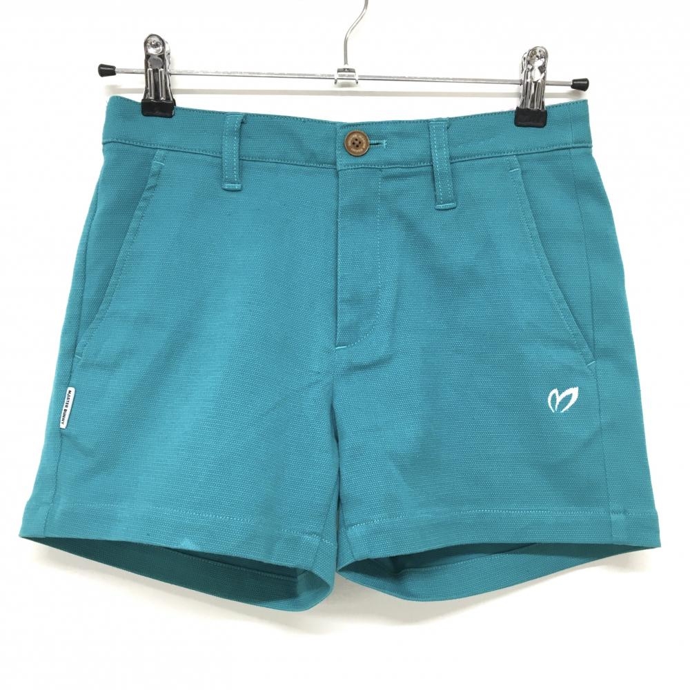 マスターバニー ショートパンツ グリーン ロゴ白 ストレッチ  レディース 0(S) ゴルフウェア MASTER BUNNY EDITION