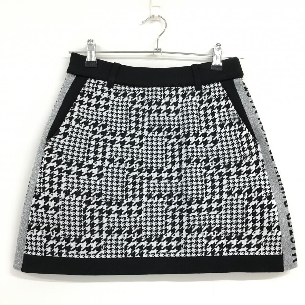 【美品】マスターバニー スカート 黒×白 千鳥格子  レディース 1(M) ゴルフウェア 2023年モデル MASTER BUNNY EDITION