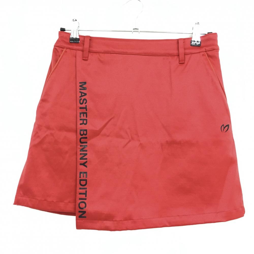 【超美品】マスターバニー スカート レッド 巻きスカート風 レディース 0(S) ゴルフウェア MASTER BUNNY EDITION