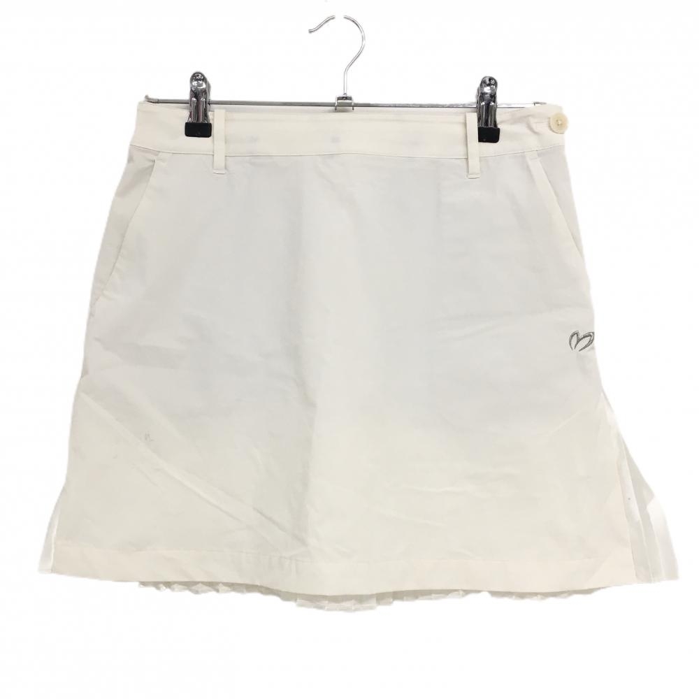 マスターバニー スカート 白 背面裾プリーツ ストレッチ  レディース 1(M) ゴルフウェア MASTER BUNNY EDITION