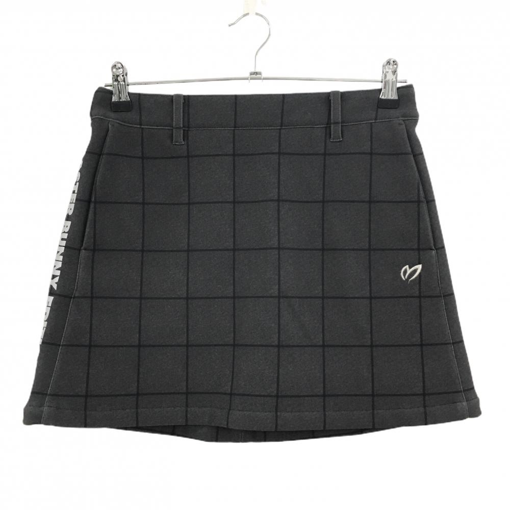 【美品】マスターバニー スカート ダークグレー×ネイビー 格子柄 ボンディング生地 レディース 0(S) ゴルフウェア MASTER BUNNY EDITION