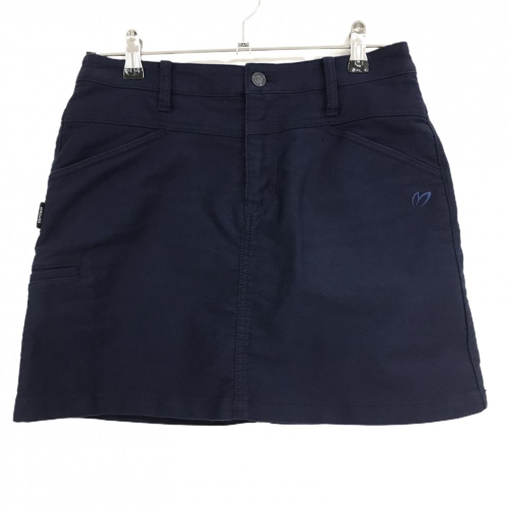 【美品】マスターバニー スカート ネイビー 無地 内側インナーパンツ レディース M ゴルフウェア MASTER BUNNY EDITION