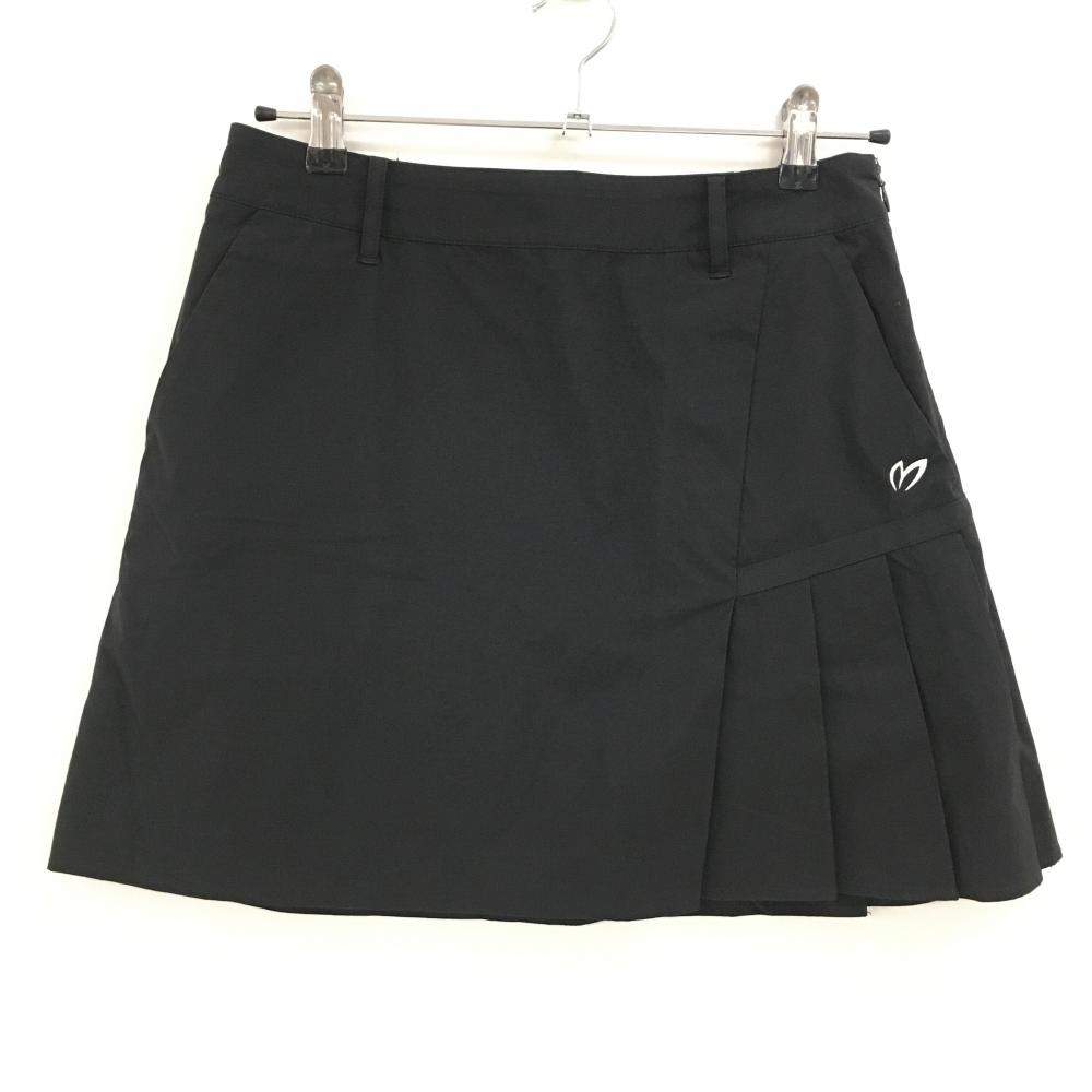 【美品】マスターバニー×BATMAN スカート 黒 一部プリーツ ストレッチ  レディース 1(M) ゴルフウェア MASTER BUNNY EDITION