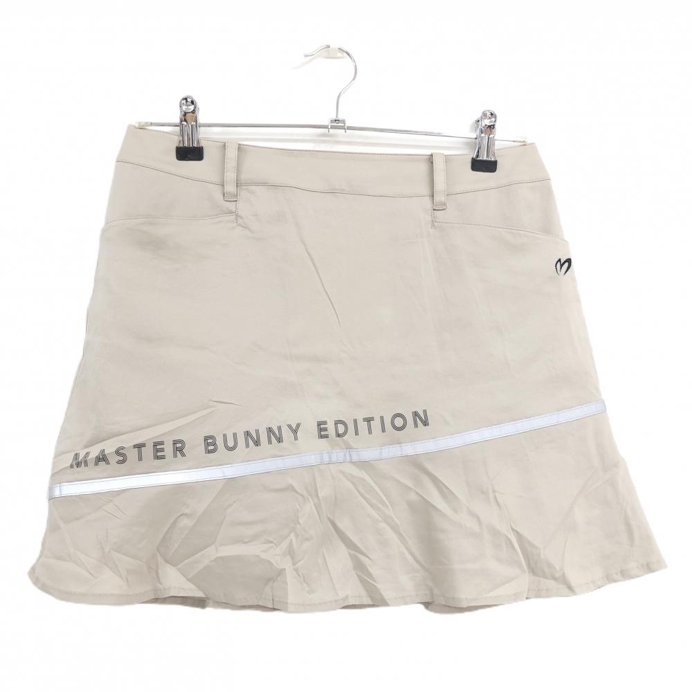 【美品】マスターバニー スカート ベージュ 裏地付 裏地縫製緩み レディース 1 ゴルフウェア 2024年モデル MASTER BUNNY EDITION