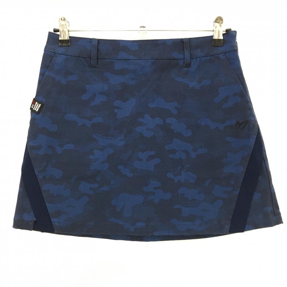 マスターバニー スカート ネイビー カモフラ 迷彩 レディース 1(M) ゴルフウェア MASTER BUNNY EDITION