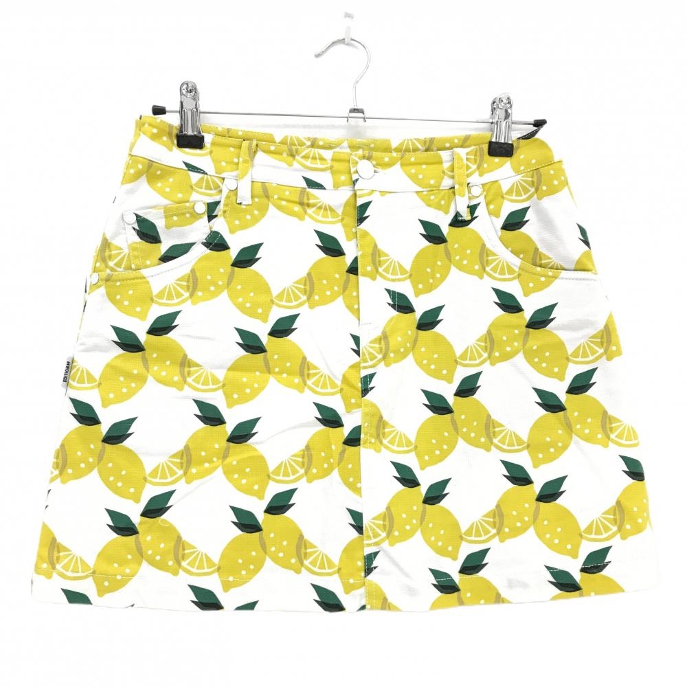 マスターバニー スカート イエロー 花柄 内側インナーパンツ レディース 2(L) ゴルフウェア MASTER BUNNY EDITION