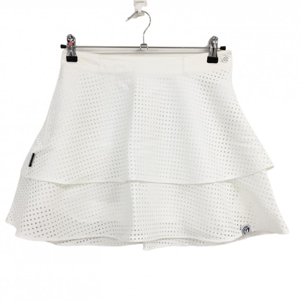 マスターバニー スカート 白 格子レース 裏地付き レディース 0(S) ゴルフウェア MASTER BUNNY EDITION