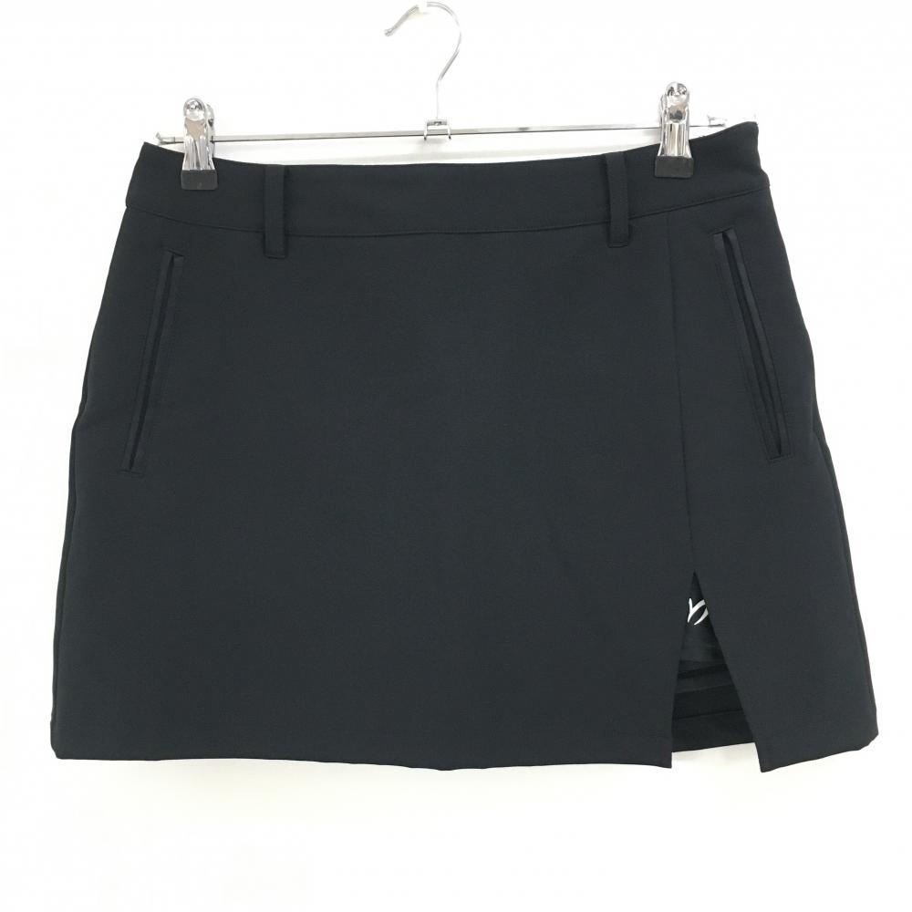 【超美品】マスターバニー ストレッチスカート 黒 シンプル 内側インナーパンツ レディース 2(L) ゴルフウェア MASTER BUNNY EDITION