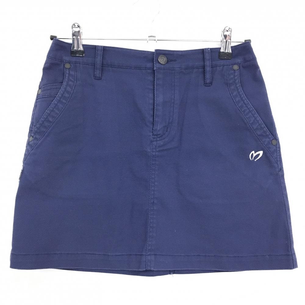 マスターバニー スカート ネイビー 総柄地模様 ロゴ刺しゅう レディース 0(S) ゴルフウェア MASTER BUNNY EDITION