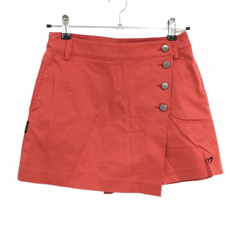 マスターバニー スカート レッド系 ラップスカート風 裾ロゴ レディース 00(XS) ゴルフウェア MASTER BUNNY EDITION