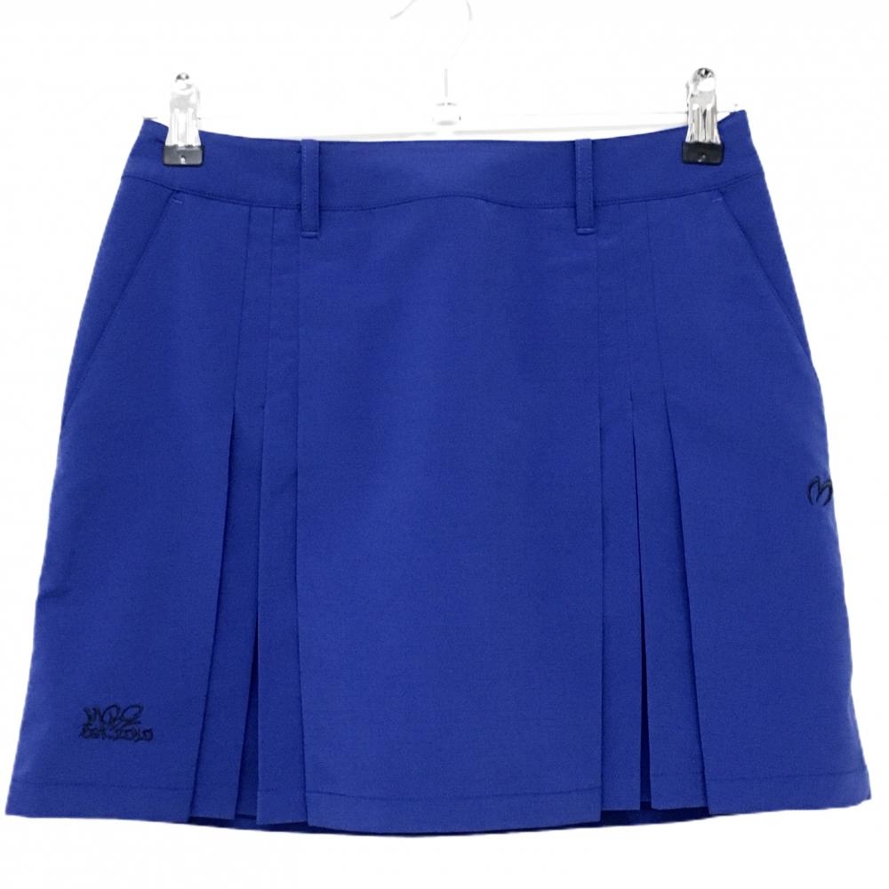 【超美品】マスターバニー スカート ブルー 地模様 ロゴ刺しゅう レディース 0(S) ゴルフウェア 2024年モデル MASTER BUNNY EDITION