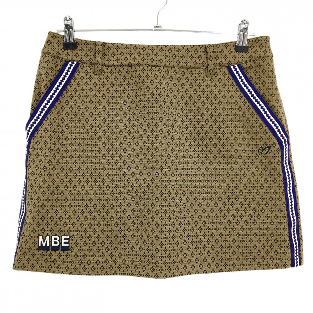 【超美品】マスターバニー スカート ブラウン×ダークブラウン 総柄 レディース 2(L) ゴルフウェア 2024年モデル MASTER BUNNY EDITION