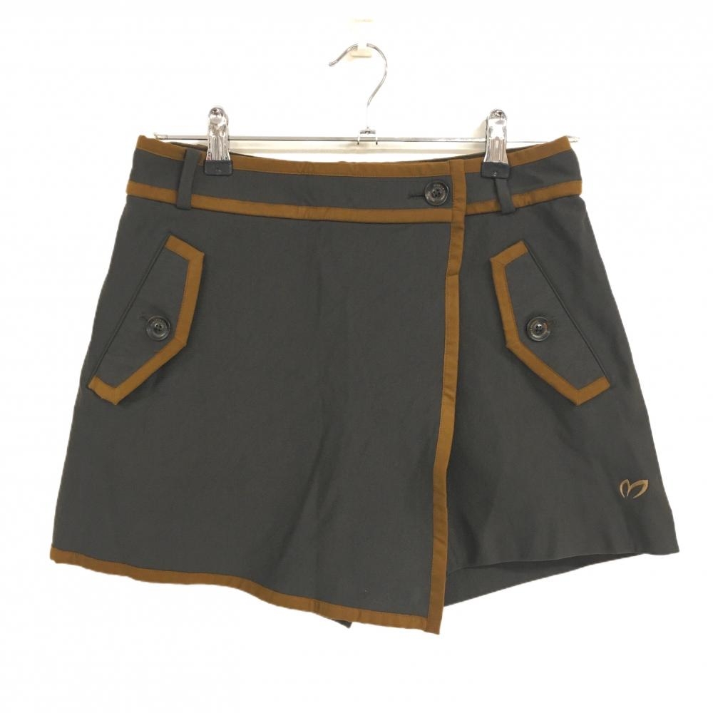 マスターバニー キュロットスカート ダークブラウン×ブラウン ストレッチ  レディース 1(M) ゴルフウェア MASTER BUNNY EDITION