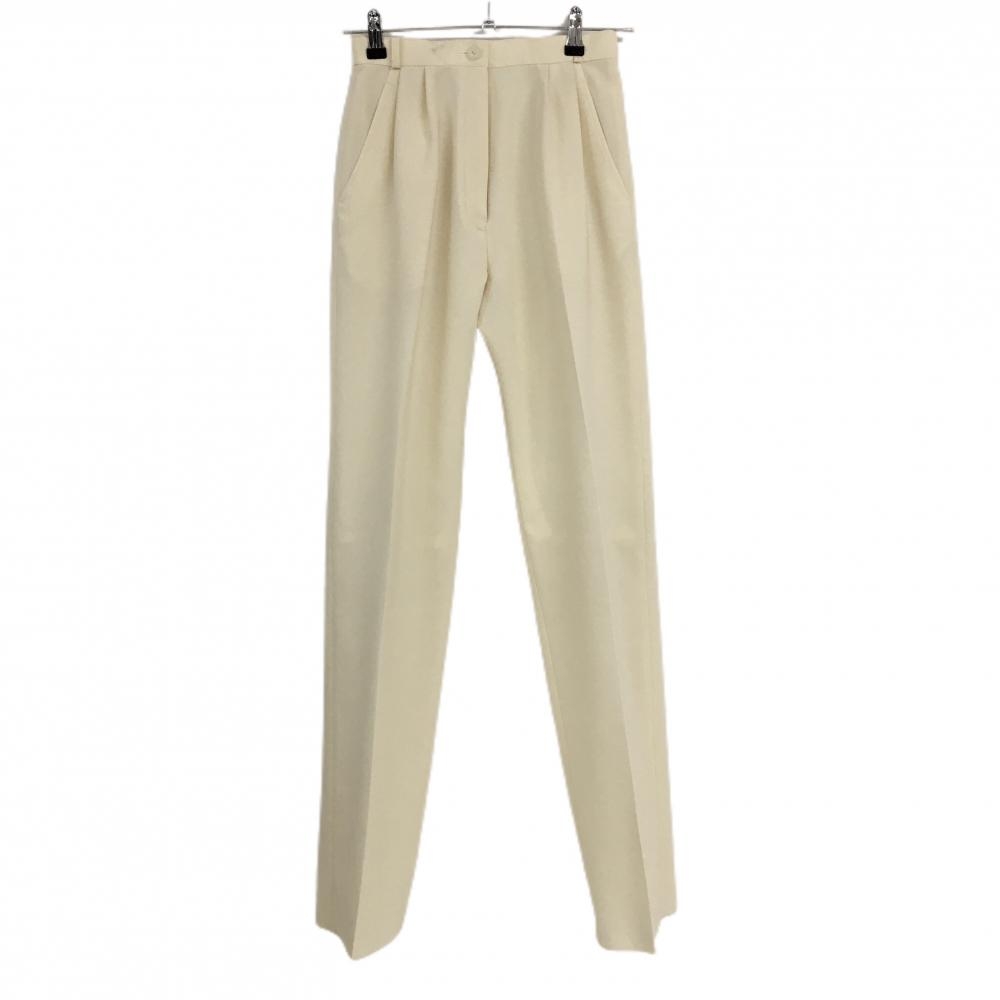 【未使用品】マリクレールスポール パンツ ライトイエロー 一部裏地付  レディース M ゴルフウェア marie claire