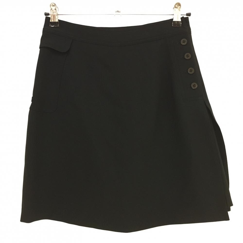【超美品】マリクレールスポール スカート 黒 サイドボタン レディース M ゴルフウェア marie claire