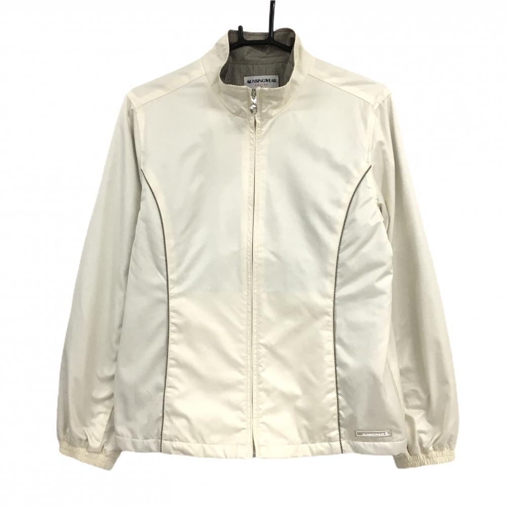 【美品】マンシングウェア ジャケット アイボリー 裏起毛  レディース M ゴルフウェア Munsingwear