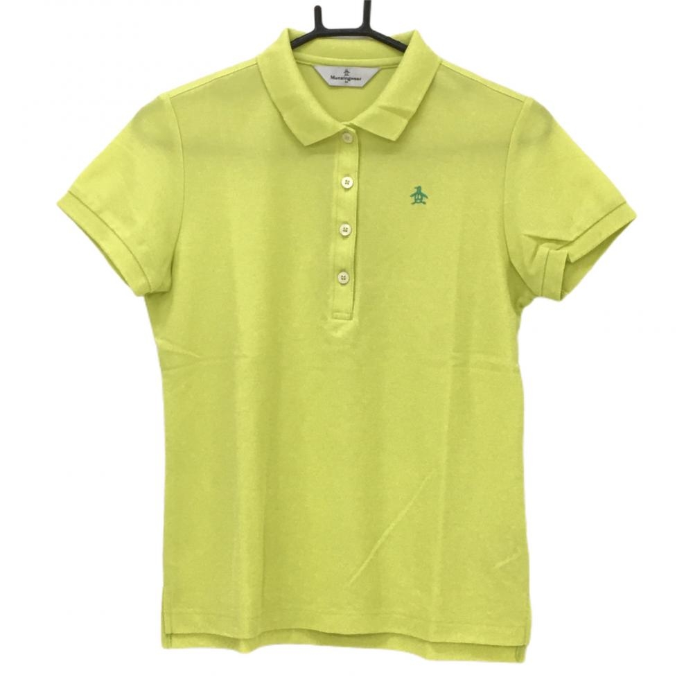 マンシングウェア 半袖ポロシャツ ライトグリーン ロゴ刺しゅう  レディース M ゴルフウェア Munsingwear