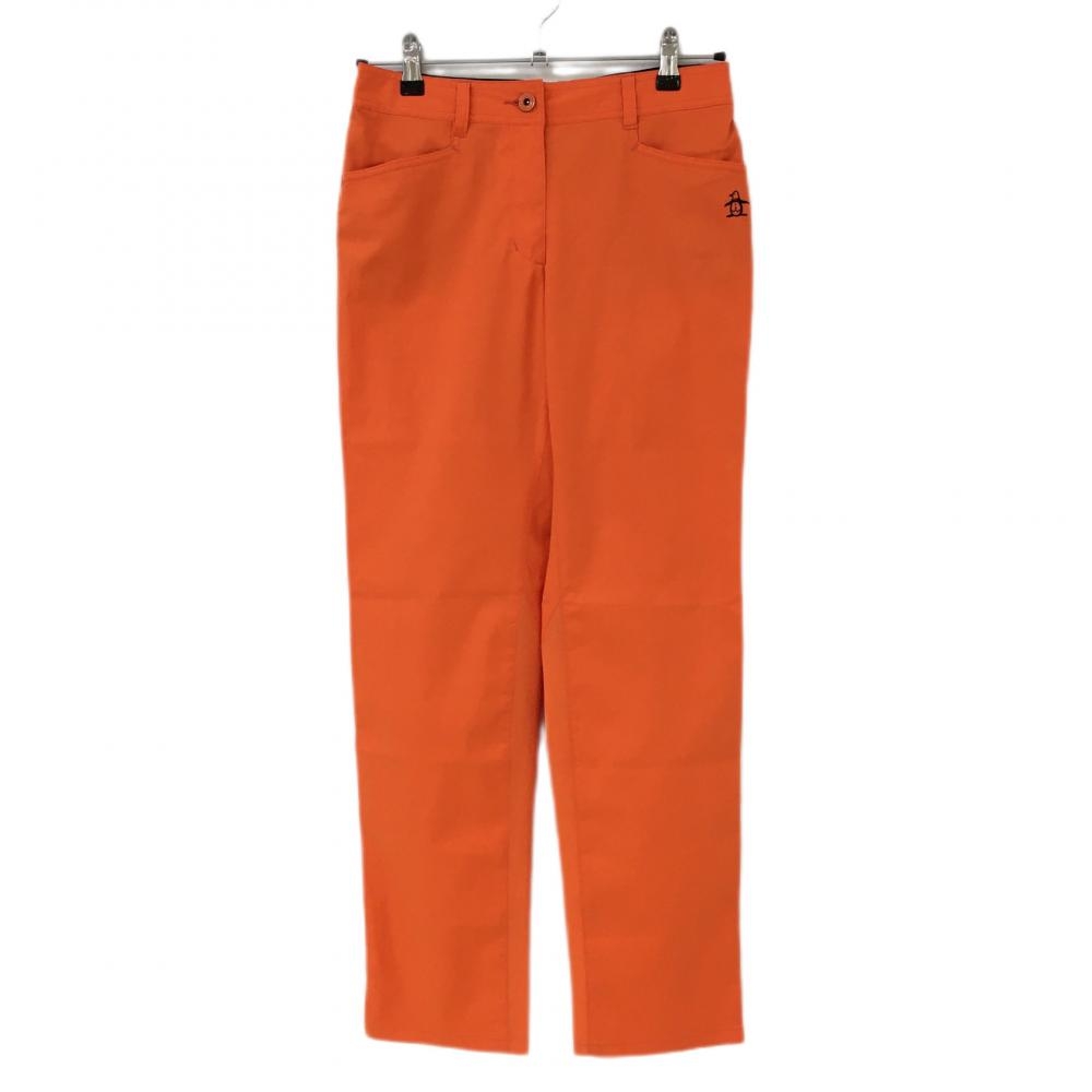 【超美品】マンシングウェア パンツ オレンジ 一部メッシュ地切替 ストレッチ  レディース M ゴルフウェア Munsingwear