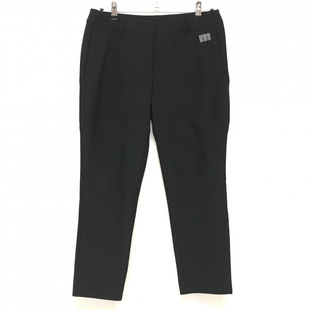 マンシングウェア パンツ 黒 ストレッチ ロゴプリント レディース 13 ゴルフウェア Munsingwear
