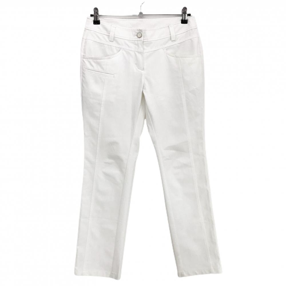 マンシングウェア パンツ 白 無地 ロゴ刺しゅう ストレッチ  レディース 11 ゴルフウェア Munsingwear