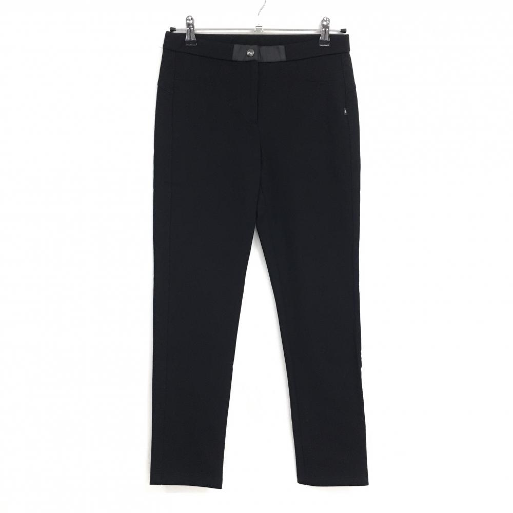 【超美品】マンシングウェア パンツ 黒 ストレッチ ダミーポケット レディース L ゴルフウェア Munsingwear