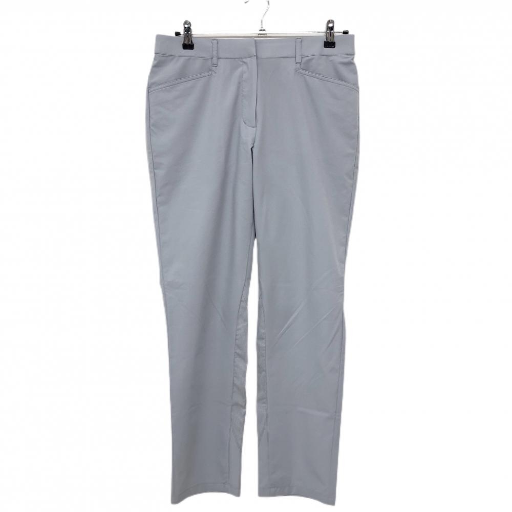 【超美品】マンシングウェア パンツ グレー 一部メッシュ調 ロゴ刺しゅう 薄手 レディース 13 ゴルフウェア Munsingwear